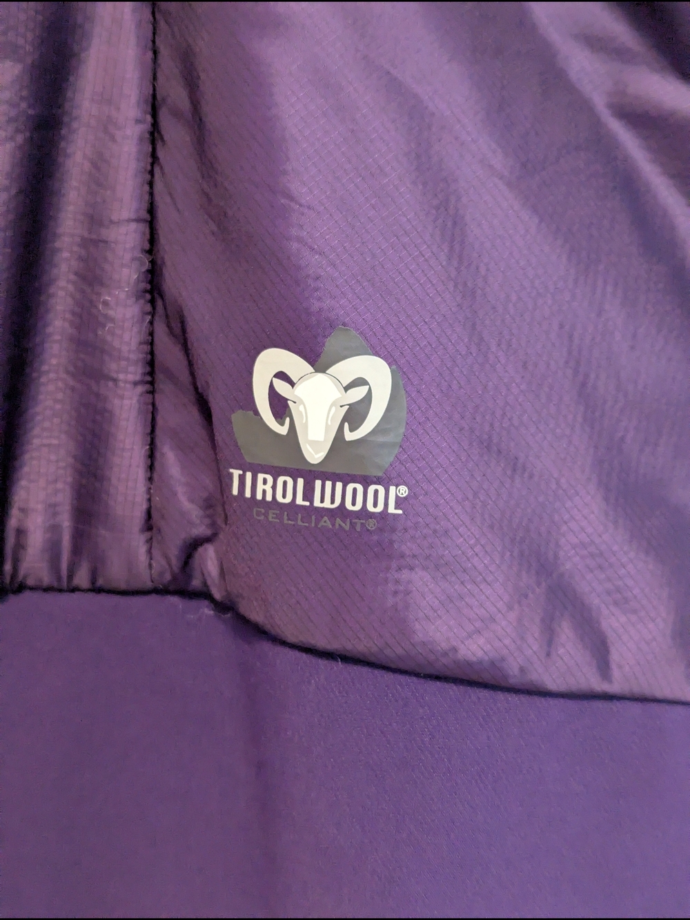 Women's Purple TirolWool Insulated Hoodie - Picture 3 of 7